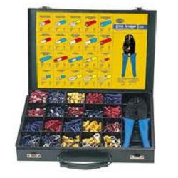 HELLA - Professional crimp terminal connector kit with ratchet mechanism crimping tool. 801pieces.